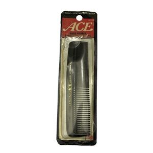 Vintage 2000 Genuine Ace Made‎ in USA Hard Rubber 5" Pocket Comb Sealed #61586